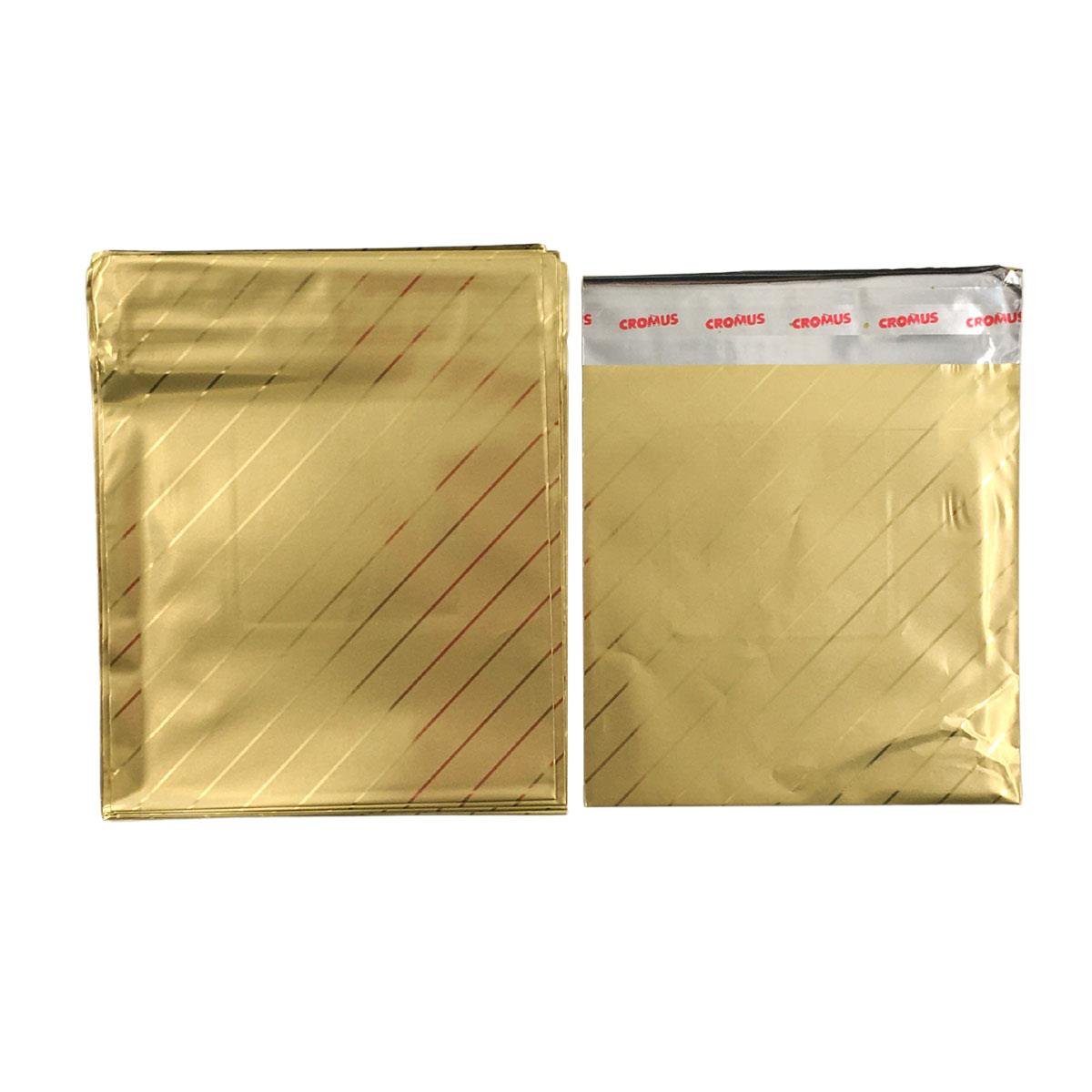 Saquinho Adesivo Metalizado 8x8cm Pct100
