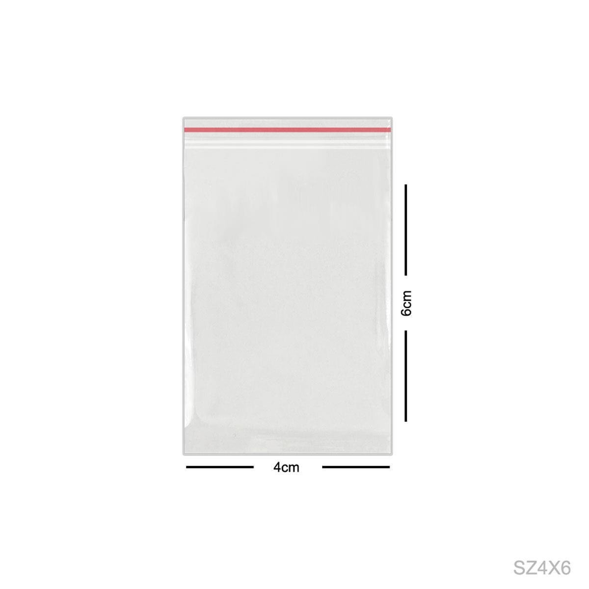Saquinho Zipado Zip Lock 4x6 Pacote com 100 Unidades.