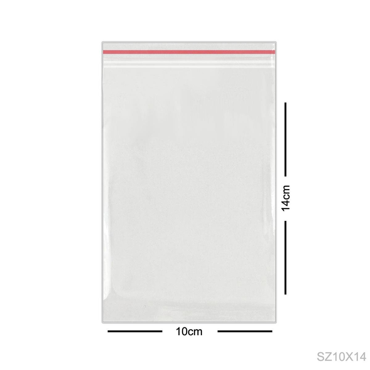 Saquinho Zipado Zip Lock 10x14 Pacote com 100 Unidades