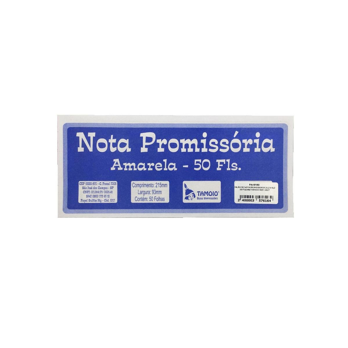 Talão De Nota Promissória