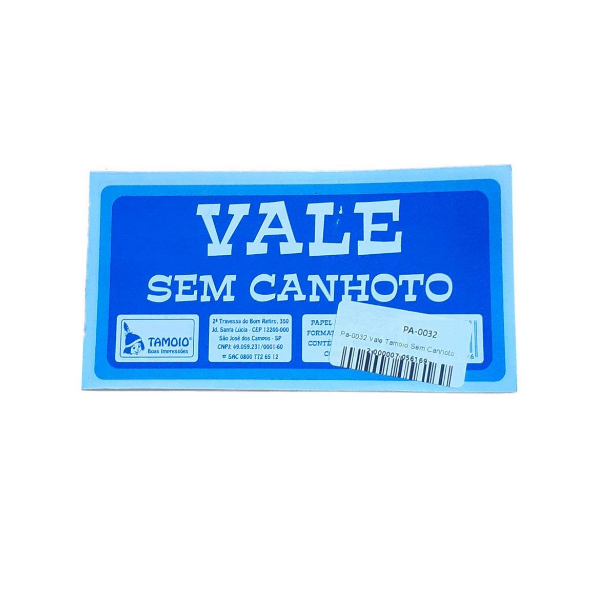 Talão Vale Sem Canhoto 100 Folhas Tamoio