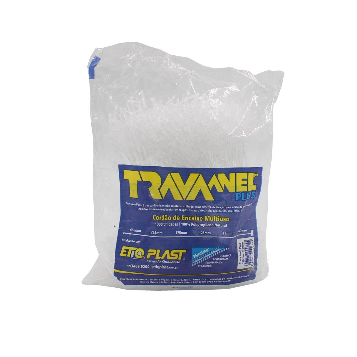 Trava Anel Plus 125Mm Pacote Com 1000 Unidades